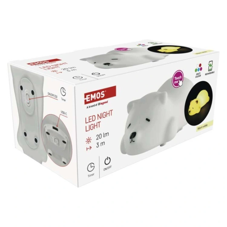 Lampka nocna LED w kształcie misia do pokoju dziecięcego