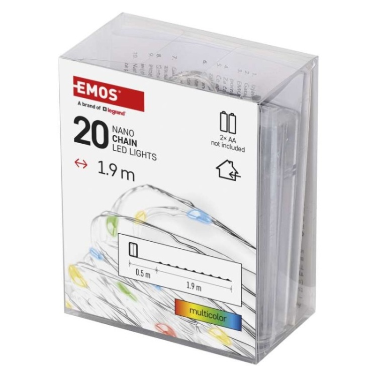 Moduł bateryjny z timerem – lampki świąteczne NANO multicolor EMOS