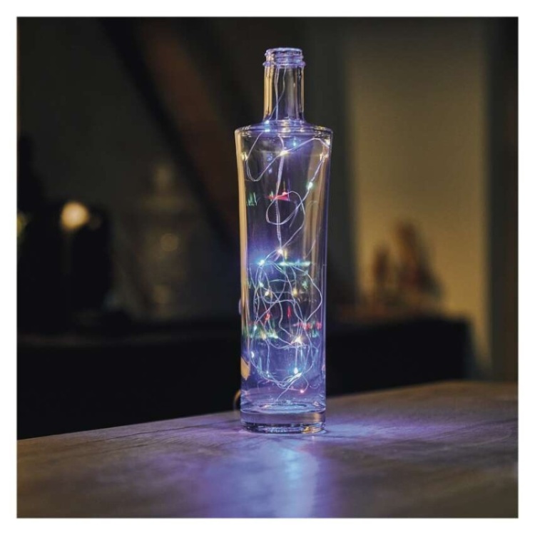 Świąteczna aranżacja z łańcuchem LED NANO multicolor 20LED