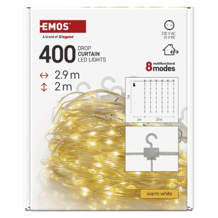 Świąteczna kurtyna DROP LED – efektowne pasma świetlne