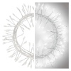 Dekoracje - 100LED small nano łezki, jeżyk, 2,4m 3xAA zimna biel, sreb przew, IP20, timer