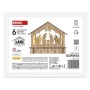 Dekoracje - 6 LED szopka 18,5x15 cm 2x AA, ciepła biel, IP20, timer