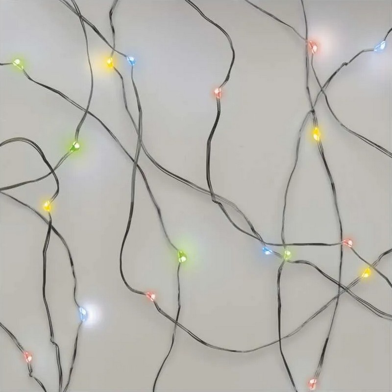 Łańcuch LED NANO multicolor 20LED – delikatna dekoracja świąteczna EMOS