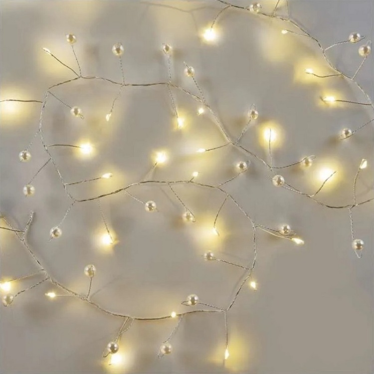 Girlanda LED perły 40LED Emos