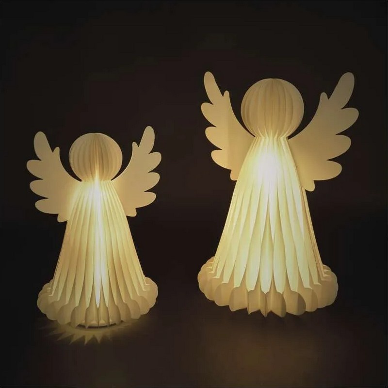 Papierowe anioły LED zestaw