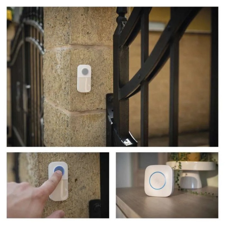 Kompletny zestaw dzwonka bezprzewodowego EMOS P5736 z przyciskiem podświetlanym LED