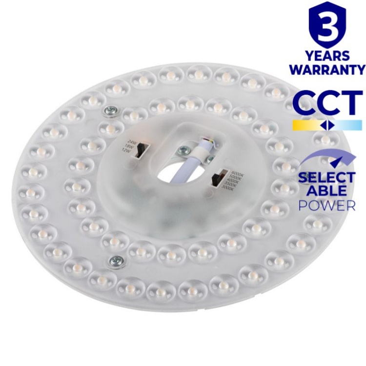 Kanlux MOD 12–24W CCT z oznaczeniami parametrów technicznych