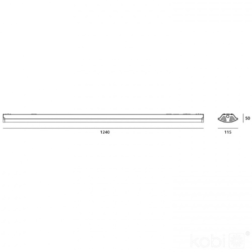 Oprawa liniowa Kobi DELFIA G2 2xT8 120cm IP20