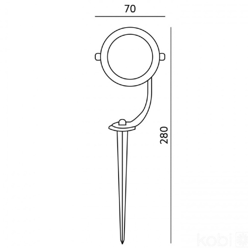 Reflektor ogrodowy IP65 z przewodem 1 m