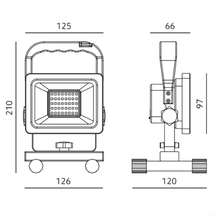 Reflektor LED 20W 1600lm – model TIGRA B