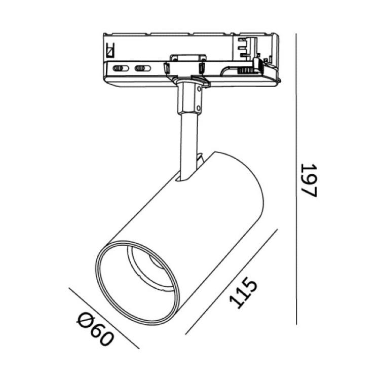 Reflektor szynowy LED NEXTRACK CORE 20W 3CCT 36° biały Kobi Pro