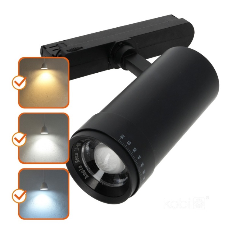 Reflektor LED regulowany 10–60° czarny