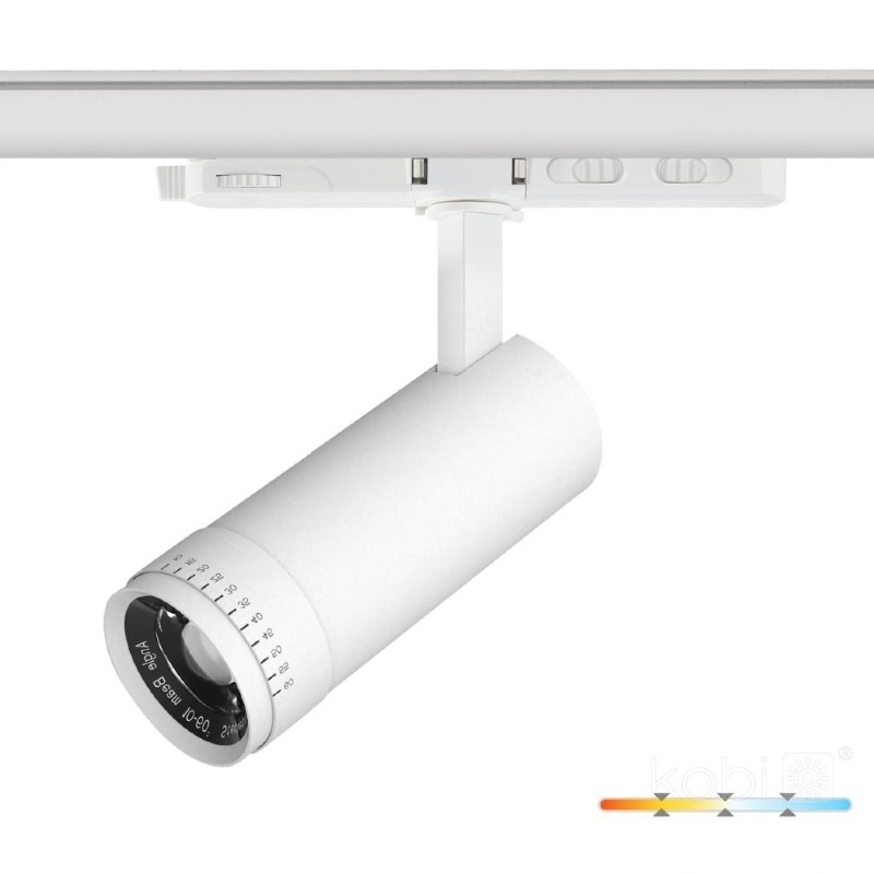 Reflektor szynowy LED NEXTRACK VISION 30W 3CCT 30-60° biały Kobi Pro