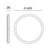 Plafon LED NIVERA CIRCLE 32W 3CCT LX IP54 czarny Kobi Premium