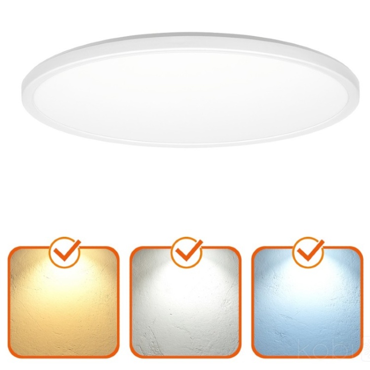 Plafon LED NIVERA CIRCLE 32W 3CCT LX IP54 biały Kobi Premium