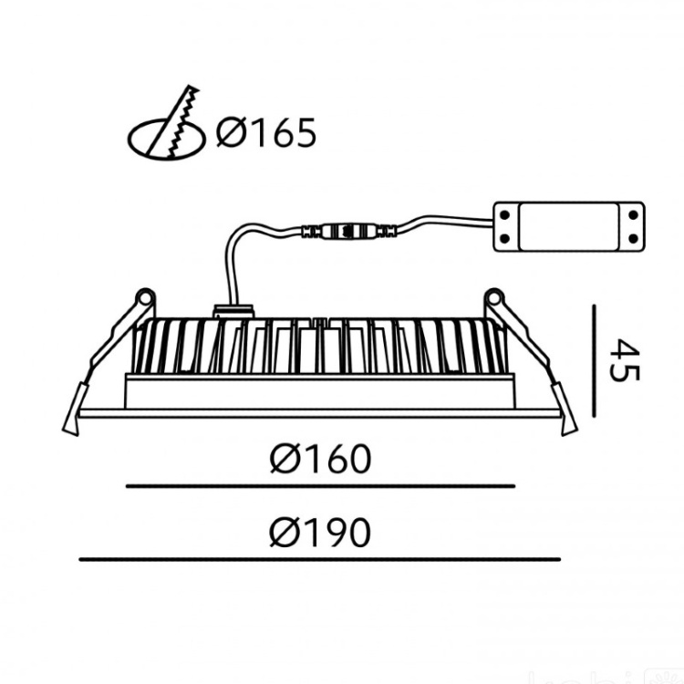Downlight 3CCT NEXEYE 20W Kobi Pro