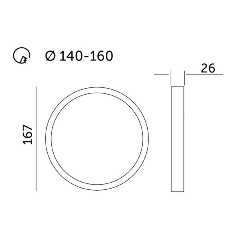 Sufitowa oprawa LED 12W 4000K