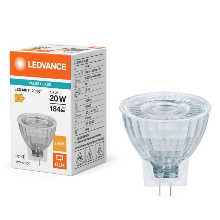 Szklana żarówka LED MR11 Ledvance