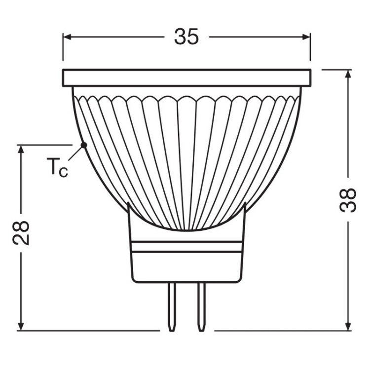 Kompaktowa żarówka LED GU4 184lm wymiary