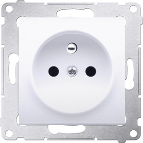 Gniazdo pojedyncze 16A z bolcem – Simon 54 Białe