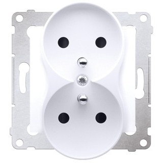 Podwójne gniazdo 16A z bolcem – Simon 54 DGZ2MZ.01/11