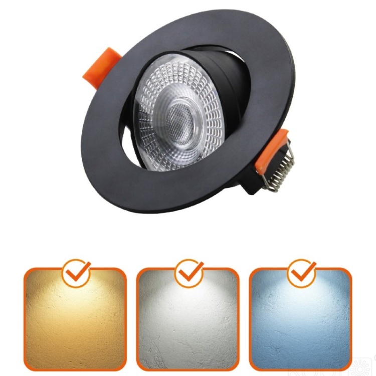 Downlight LED BRINO czarny – regulacja mocy i barwy światła