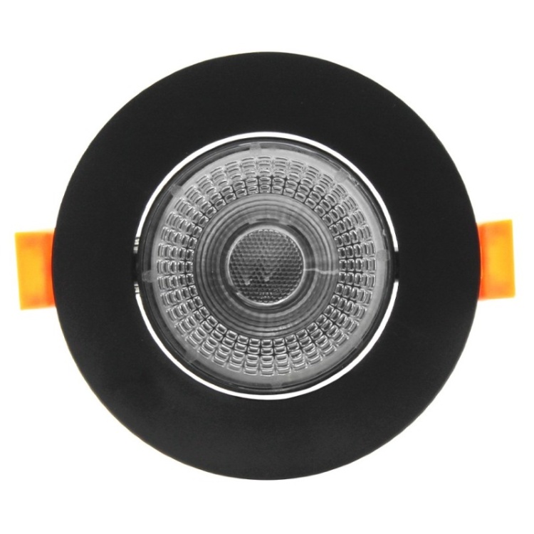 Downlight LED BRINO czarny Kobi – widok od frontu
