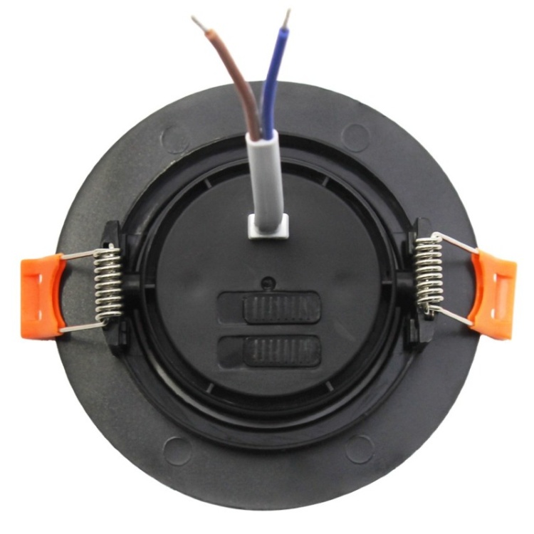 Downlight LED BRINO czarny – sprężyny montażowe