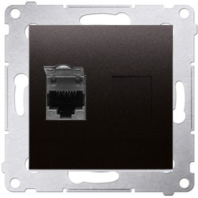 Gniazdo RJ45 kat.6 Simon 54 – antracyt