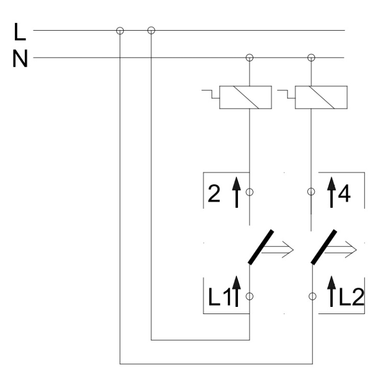 Podwójny przycisk sterujący – Kontakt Simon
