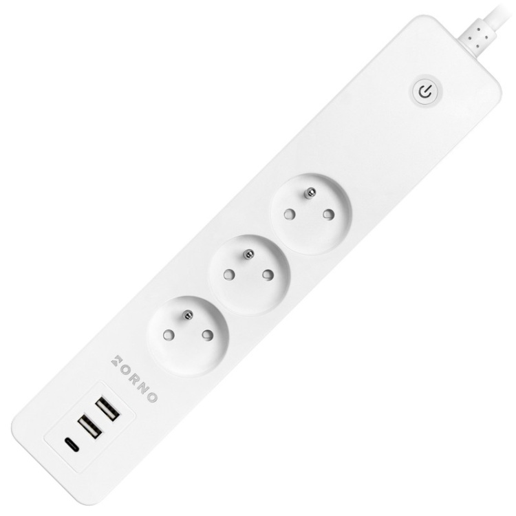 Przedłużacz Orno – trzy gniazda z uziemieniem