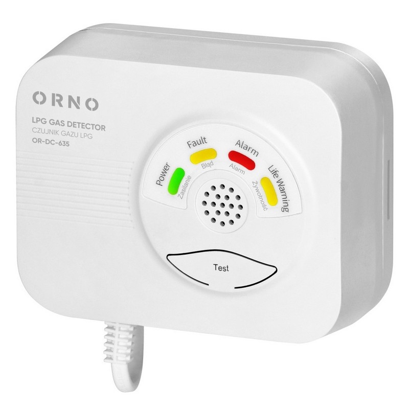 Czujnik gazu LPG ORNO OR-DC-635 widok z przodu