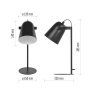 Metalowa lampa biurkowa EMOS NINA