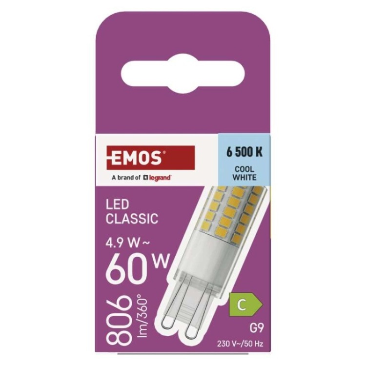 Żarówka LED EMOS CLASSIC JC G9 4,9W – widok produktu