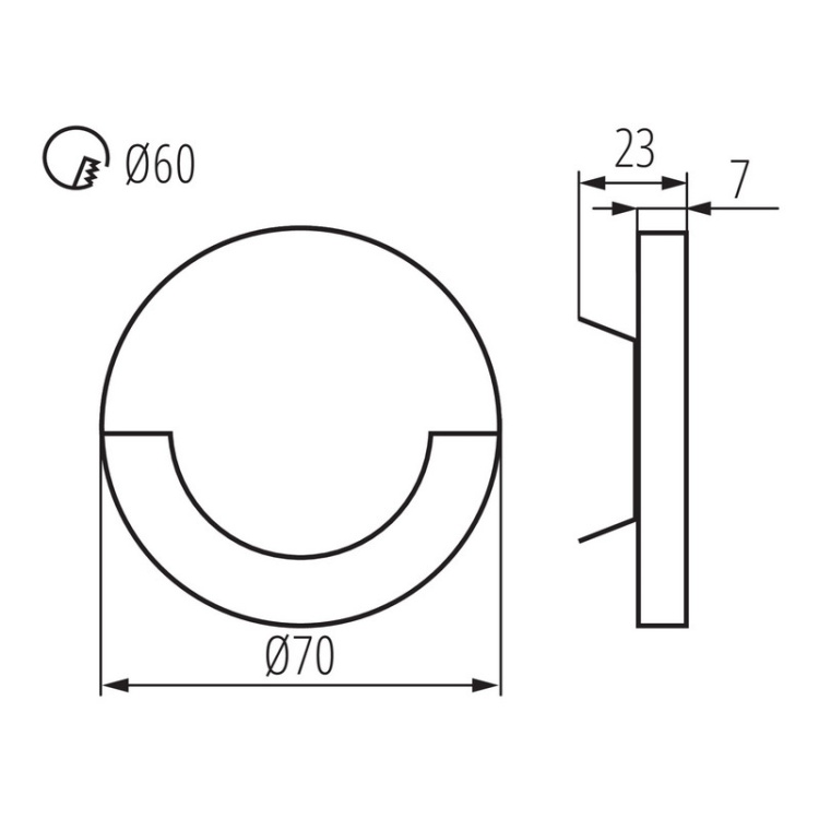 Podtynkowa oprawa LED SOLA LED B-NW