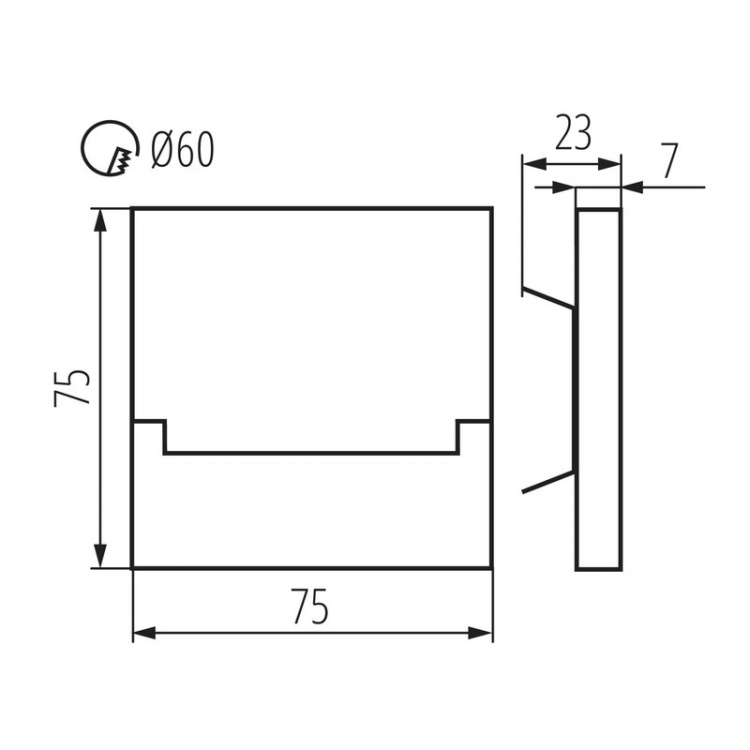 Oprawa przyschodowa LED 75x75 mm Kanlux