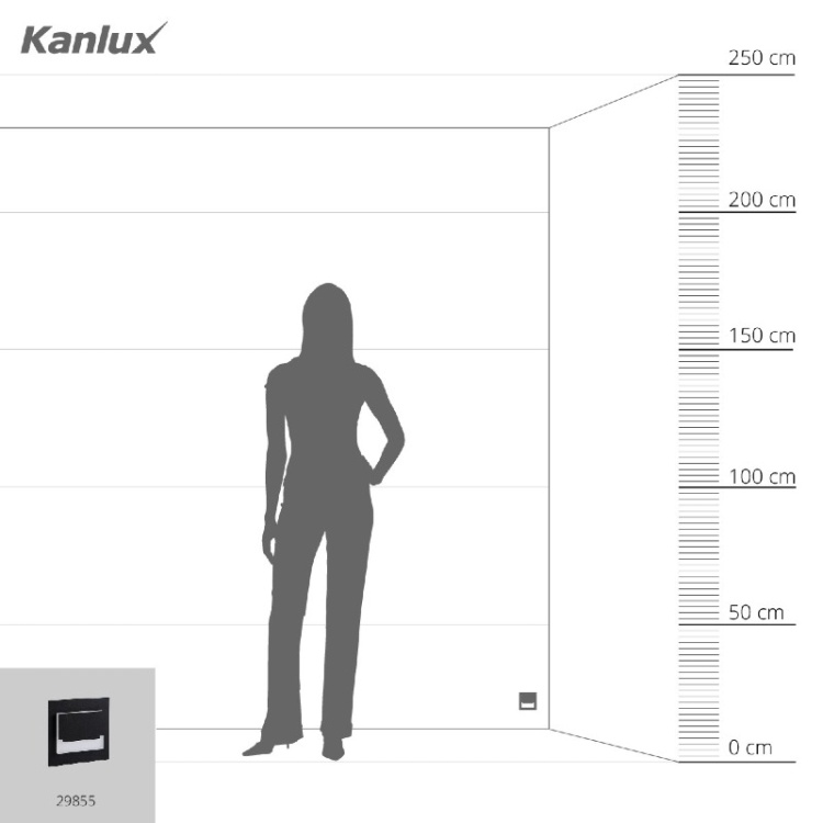 Czarna oprawa LED SABIK MINI kwadratowa