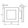 Kwadratowa oprawa schodowa LED 75x75 mm