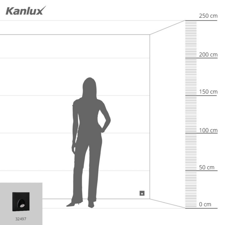 Czarna oprawa schodowa LED MEFIS 4000K