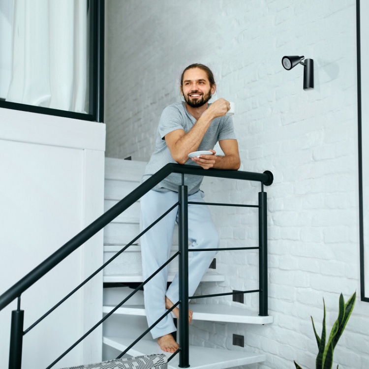 Czarna oprawa schodowa LED dwukierunkowa 4000K