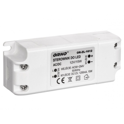 Zasilacz LED ORNO OR-ZL-1612 12V 15W