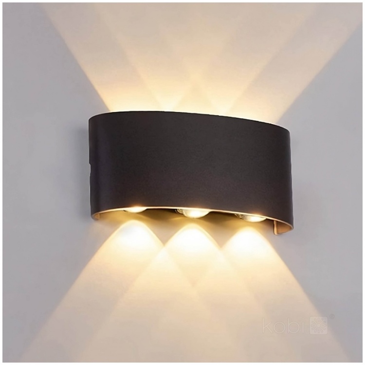Kinkiet ogrodowy LED LUMEPRA 6W 3000K IP54 czarny Kobi