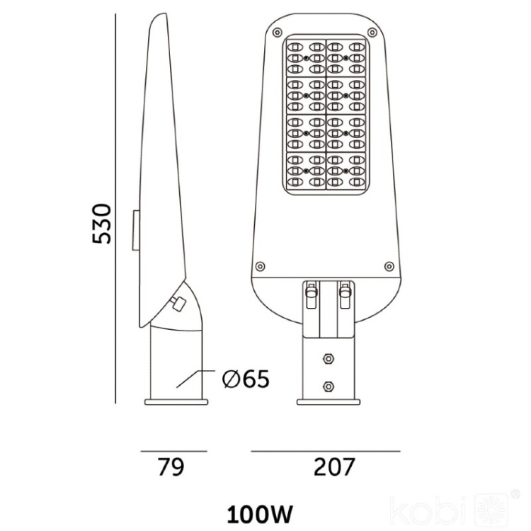 Oprawa LED z uchwytem Ø60 mm