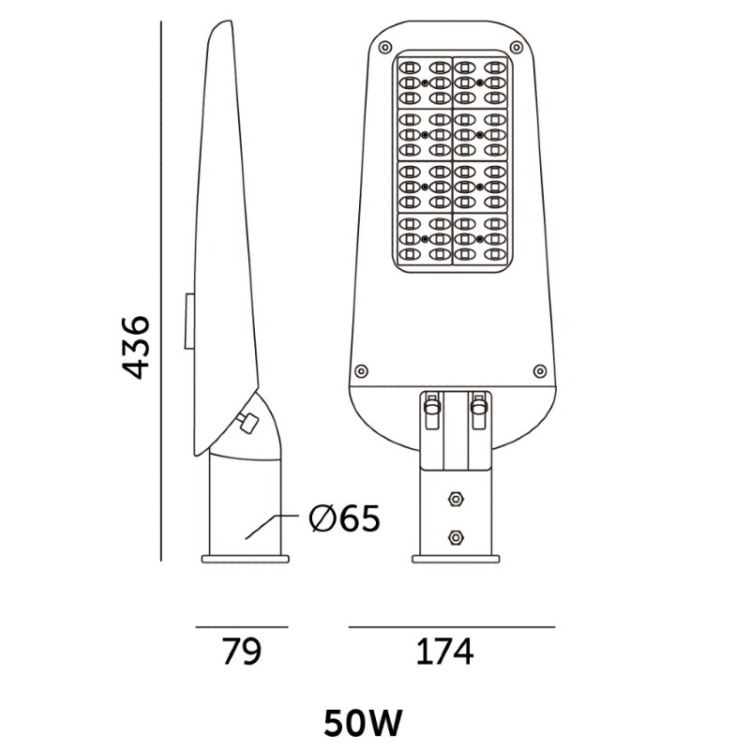 Oprawa LED z uchwytem Ø60 mm