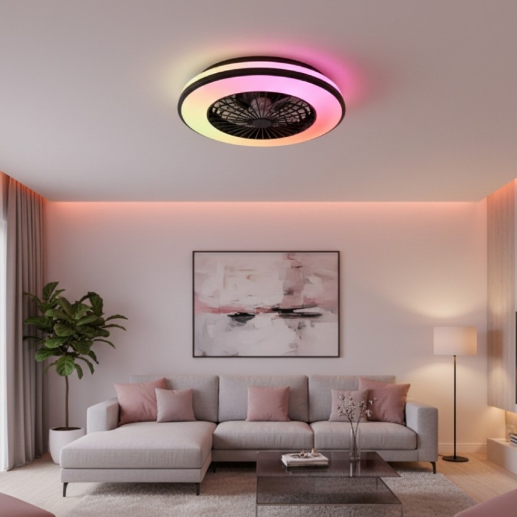 Nowoczesny plafon LED czarny