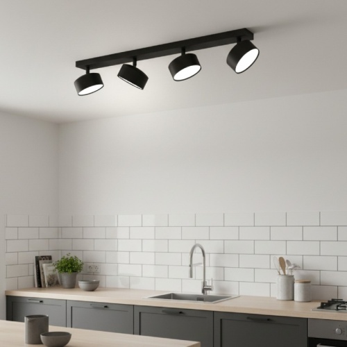 Oprawa sufitowa LUNVIGO 4xGX53 czarna Kobi