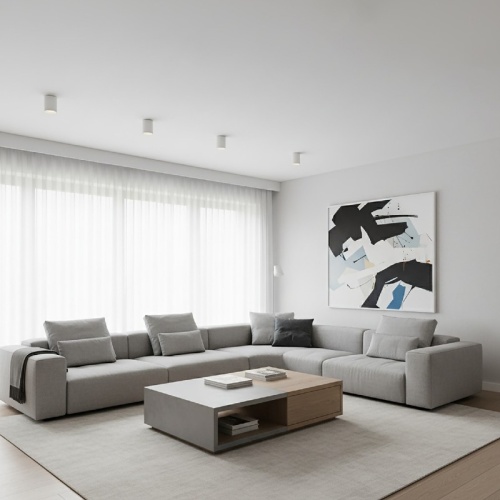 Minimalistyczna oprawa natynkowa biała