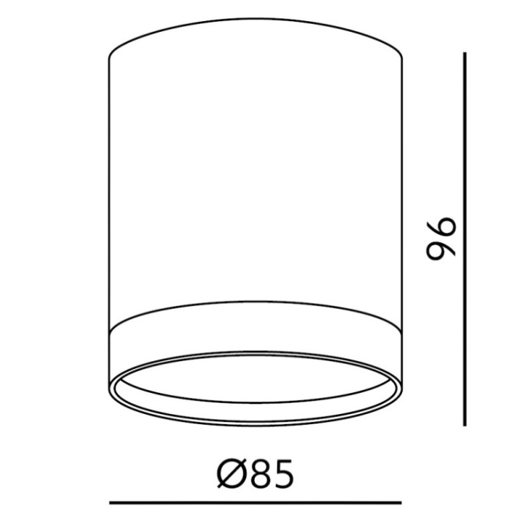 Oprawa sufitowa GX53 IP20 czarna