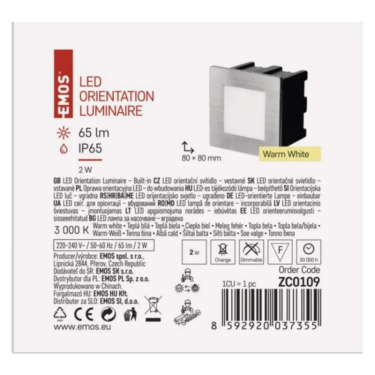Opakowanie oprawy schodowej LED ZC0109 IP65