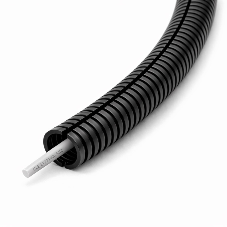 Rura giętka karbowana 1411 LDPE rozcięta 50 m (peszel).jpg